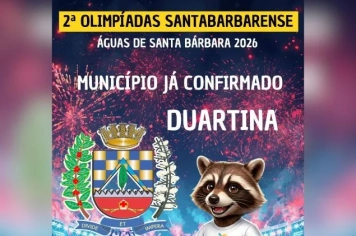Duartina confirma participação na 2ª Olimpíada Santabarbarense 2026