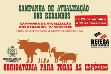 Campanha de Atualização dos Rebanhos – 2º Semestre