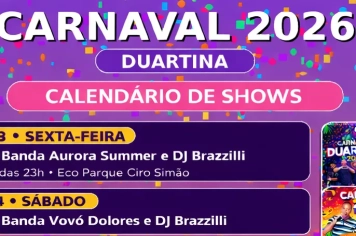 CARNAVAL DUARTINA 2026: FOLIA, MÚSICA E TRADIÇÃO CONFIRMADAS!