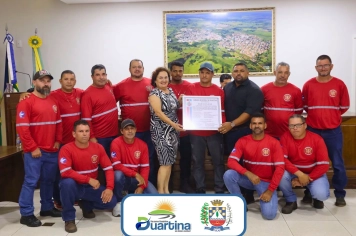 Brigada de Incêndio de Duartina recebe Moção de Aplausos na Câmara Municipal