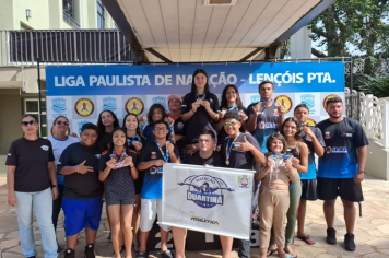 Equipe de Natação de Duartina conquista 14 medalhas e terceiro lugar geral em etapa do Circuito LPN