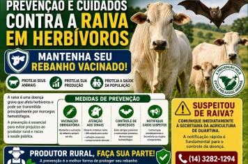 Prevenção e cuidados contra a raiva em herbívoros
