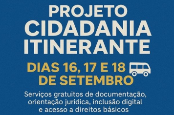 Projeto Cidadania Itinerante atenderá moradores de Duartina em setembro
