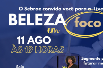 Live Beleza em Foco do Sebrae