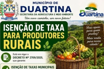 Isenção de taxas fortalece agricultura familiar e incentiva comercialização de produtos rurais em Duartina