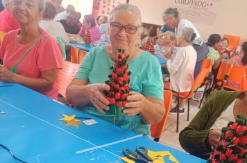 SCFV do CRAS de Duartina promove atividade natalina com idosos