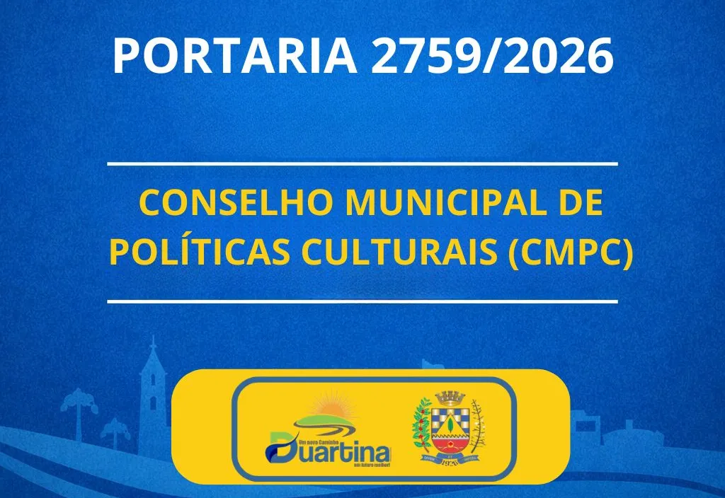 Portaria 2759/2026 do Conselho Municipal de Políticas Culturais (CMPC)